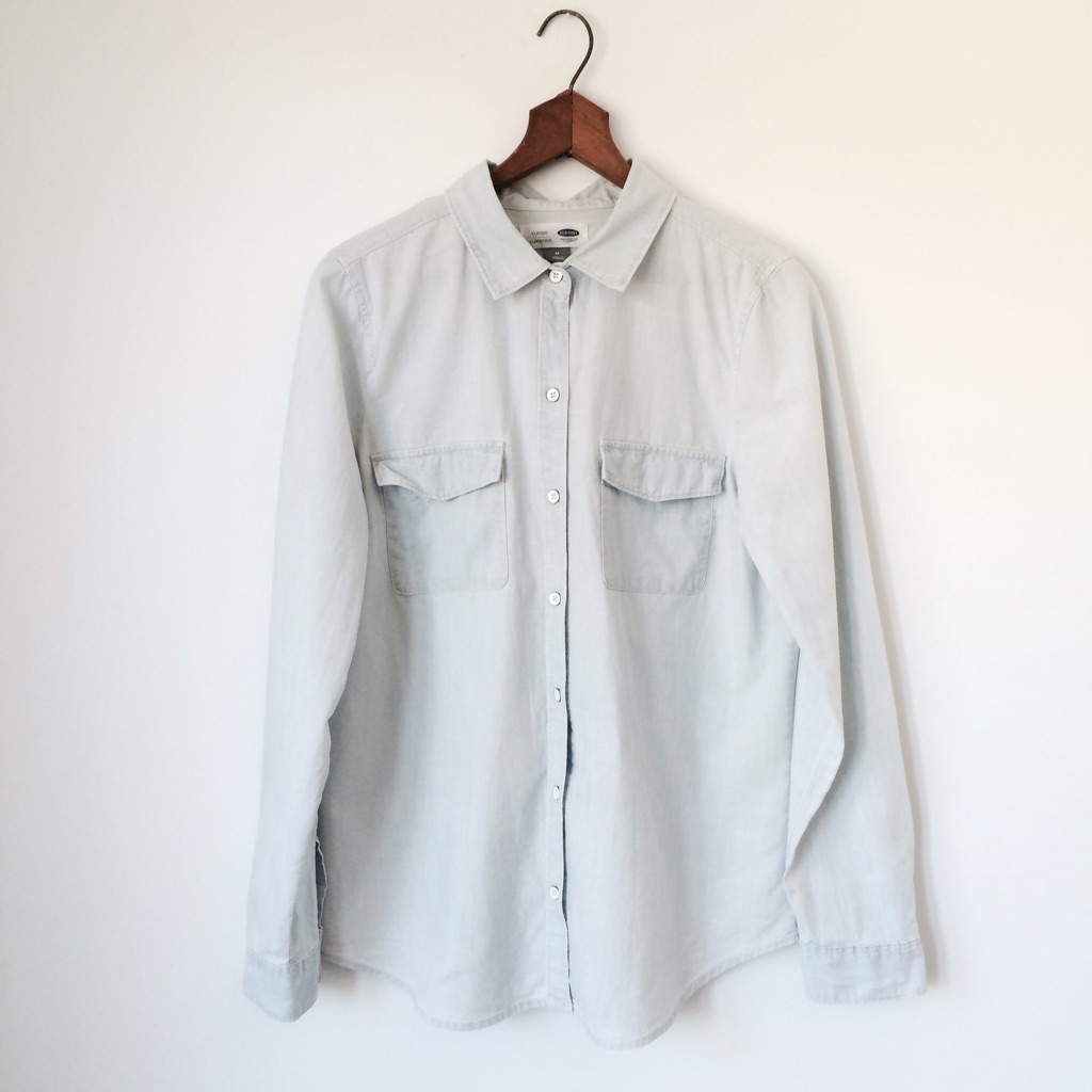 Chic Light Chambray Button Up